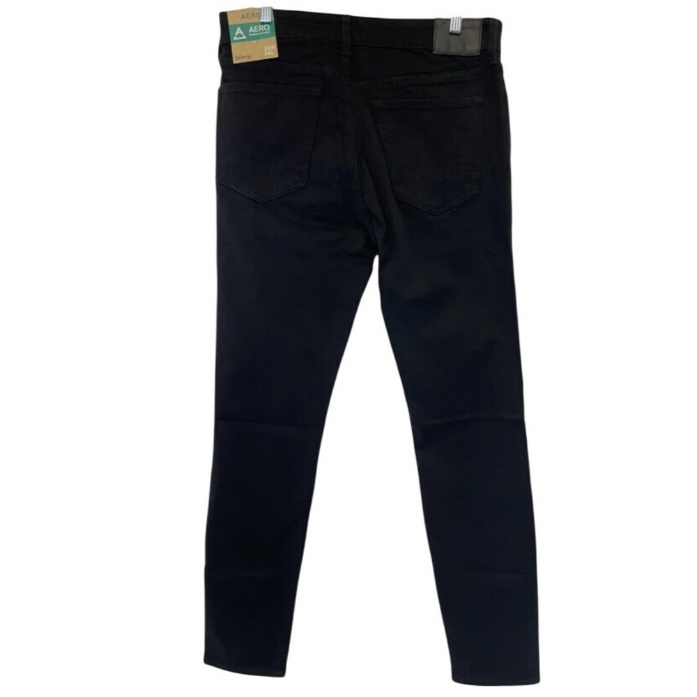 Aeropostale Aero Performance Skinny Womens 32x34 Black  Denim  Jeans‎ (B14) NWTs